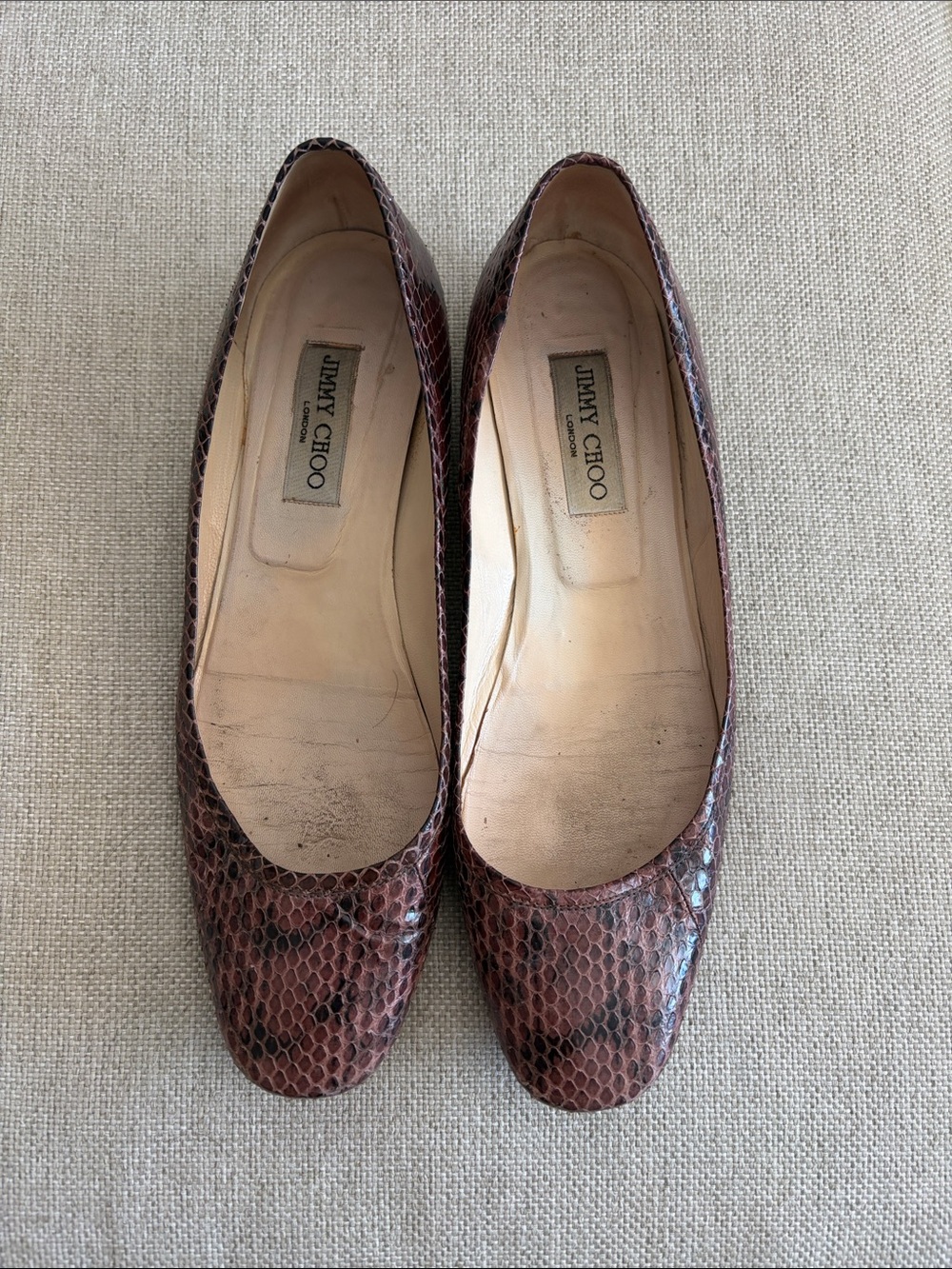 Jimmy Choo Snakeskin Ballet Flats